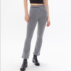 Urban Outfitters Gingham Casey Kick Flare Pants